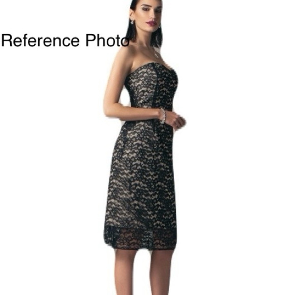 White House Black Market Lace Sweetheart Dress | Elegant Strapless Empire Waist